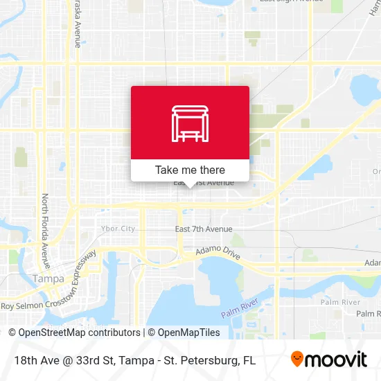 18th Ave @ 33rd St map