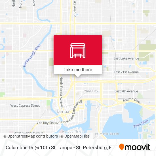 Columbus Dr @ 10th St map