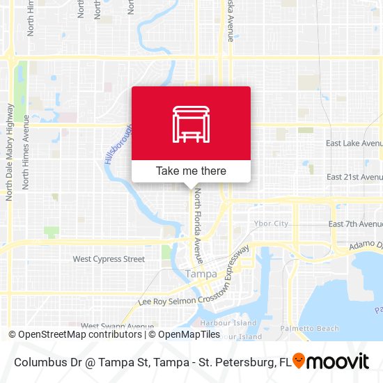 Columbus Dr @ Tampa St map