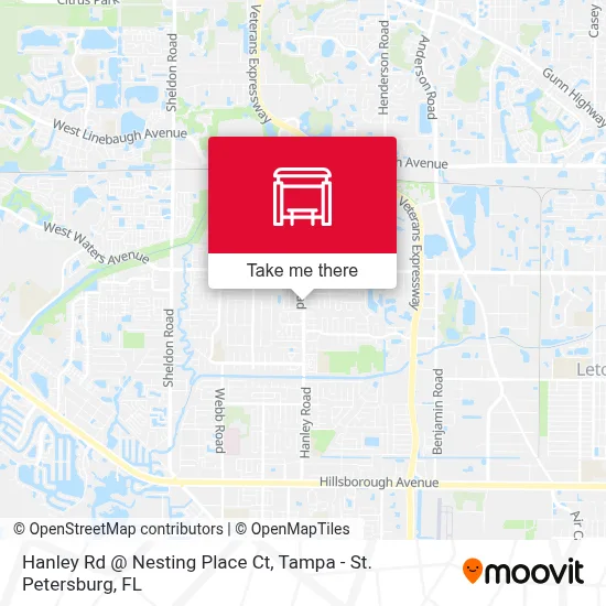 Hanley Rd @ Nesting Place Ct map