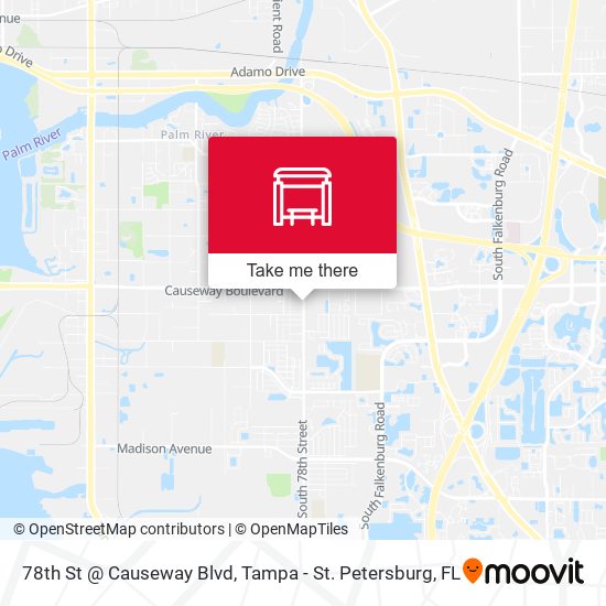 78th St @ Causeway Blvd map