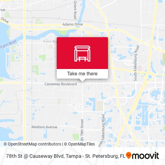 78th St @ Causeway Blvd map