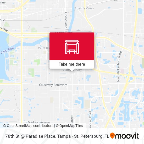 78th St @ Paradise Place map
