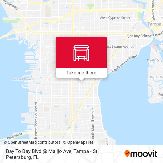 Mapa de Bay To Bay Blvd @ Malijo Ave