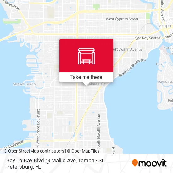 Mapa de Bay To Bay Blvd @ Malijo Ave