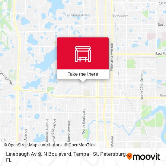 Mapa de Linebaugh Av @ N Boulevard