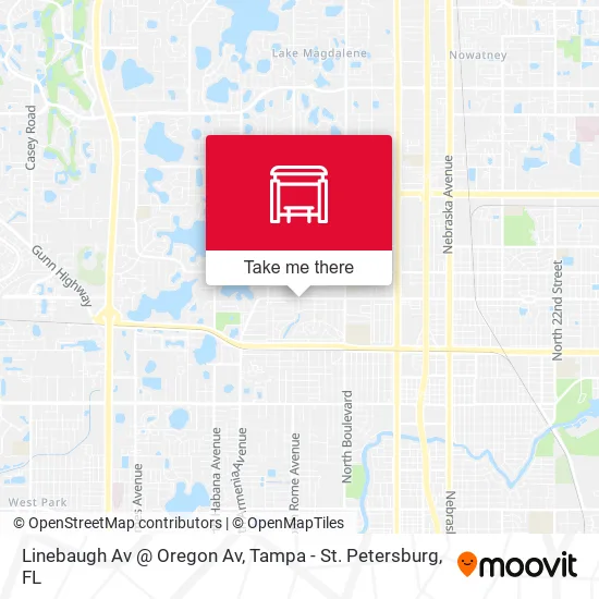 Mapa de Linebaugh Av @ Oregon Av
