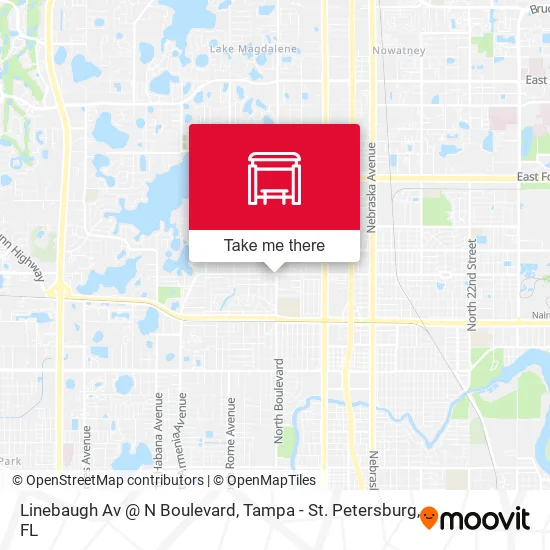 Mapa de Linebaugh Av @  N Boulevard