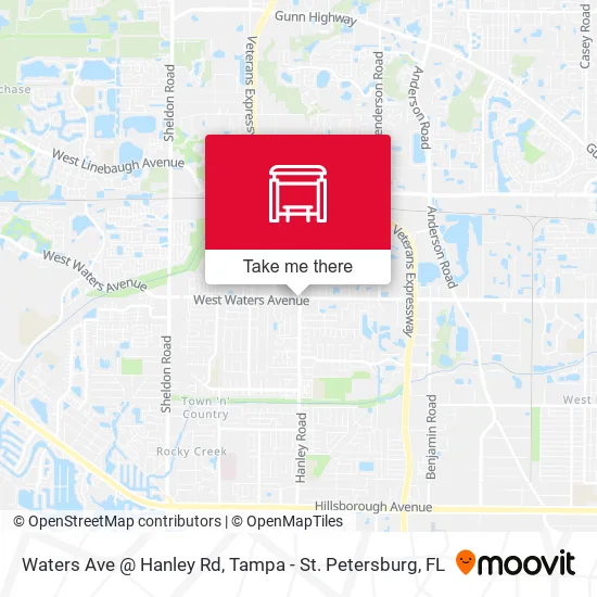 Mapa de Waters Ave @ Hanley Rd