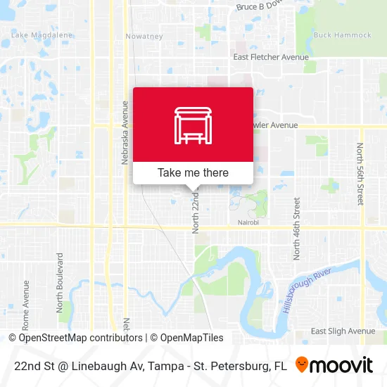 22nd St @ Linebaugh Av map