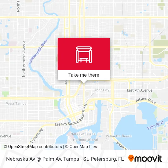 Nebraska Av @ Palm Av map