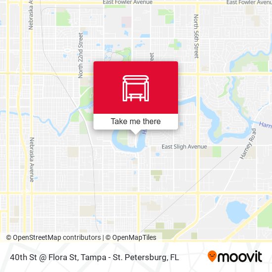 Mapa de 40th St @ Flora St