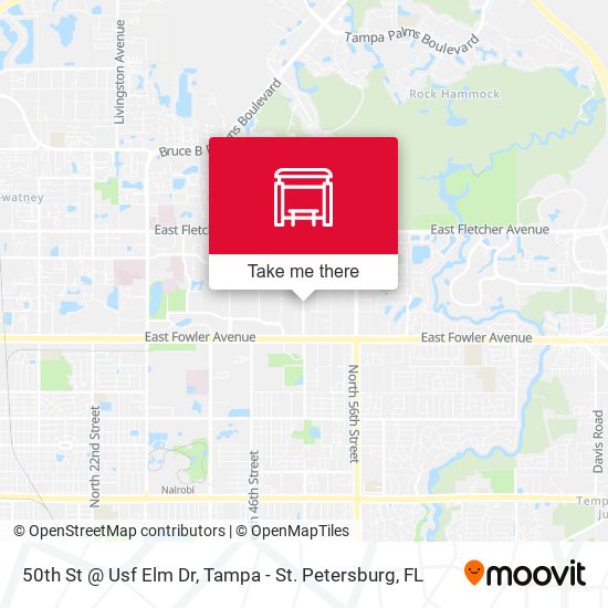 Mapa de 50th St @ Usf Elm Dr