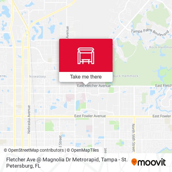 Mapa de Fletcher Ave @ Magnolia Dr Metrorapid