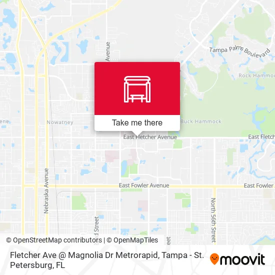 Fletcher Ave @ Magnolia Dr Metrorapid map