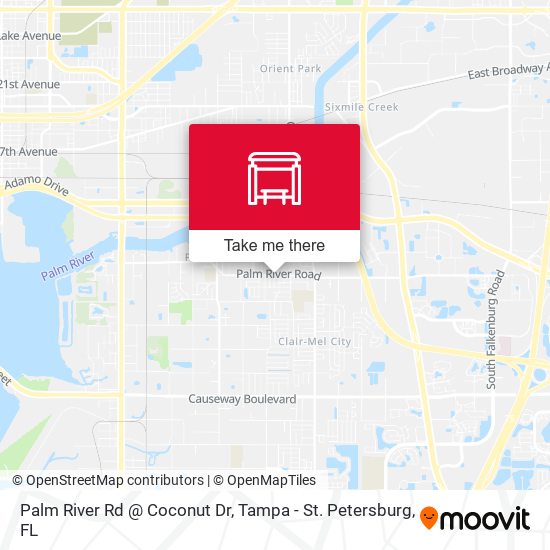 Palm River Rd @ Coconut Dr map