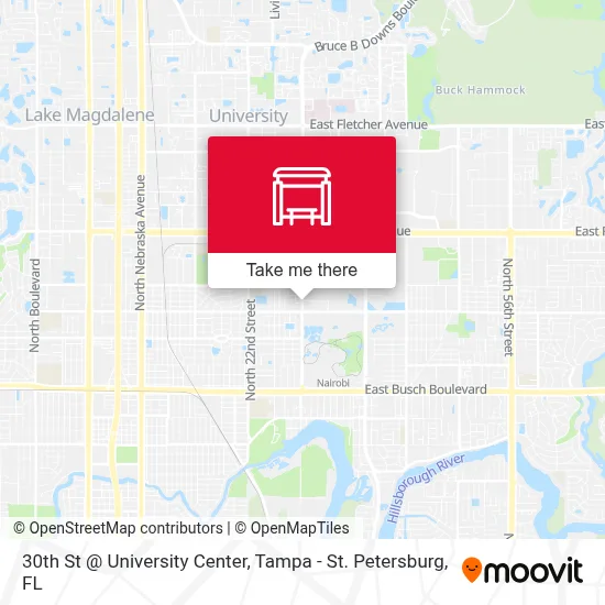 30th St @ University Center map
