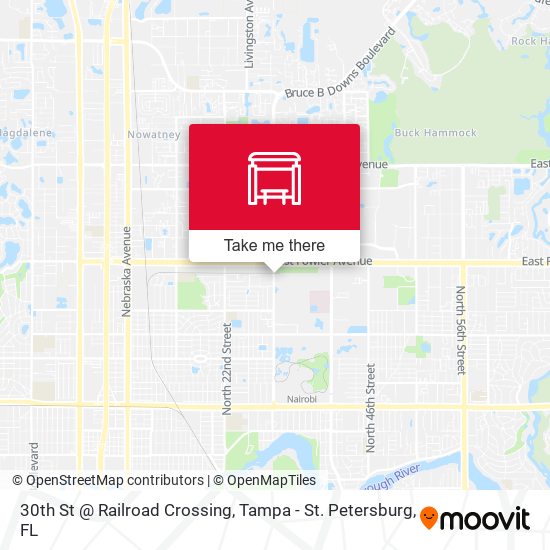 30th St @ Railroad Crossing map