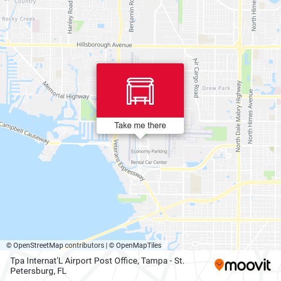 Tpa Internat'L  Airport Post Office map