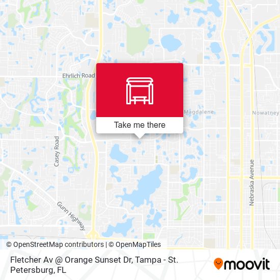 Mapa de Fletcher Av @ Orange Sunset Dr