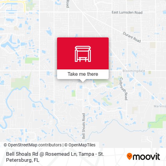 Bell Shoals Rd @ Rosemead Ln map