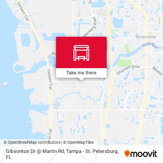 Gibsonton Dr @ Martin Rd map