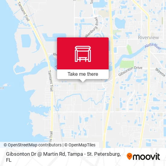 Gibsonton Dr @ Martin Rd map
