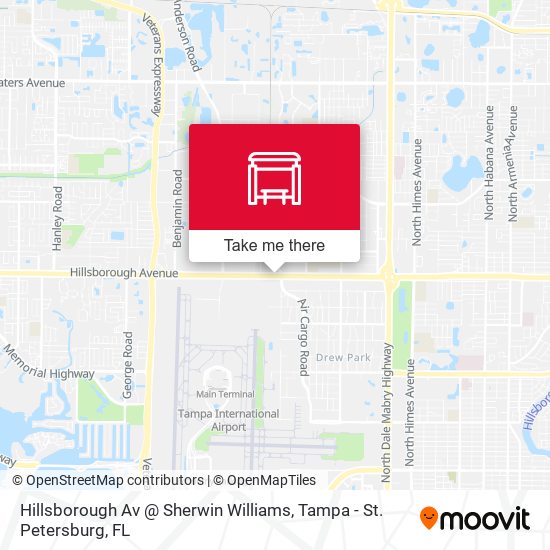 Mapa de Hillsborough Av @ Sherwin Williams