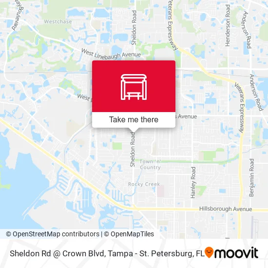 Mapa de Sheldon Rd @ Crown Blvd