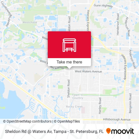 Mapa de Sheldon Rd @ Waters Av