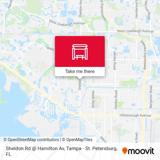 Sheldon Rd @ Hamilton Av map