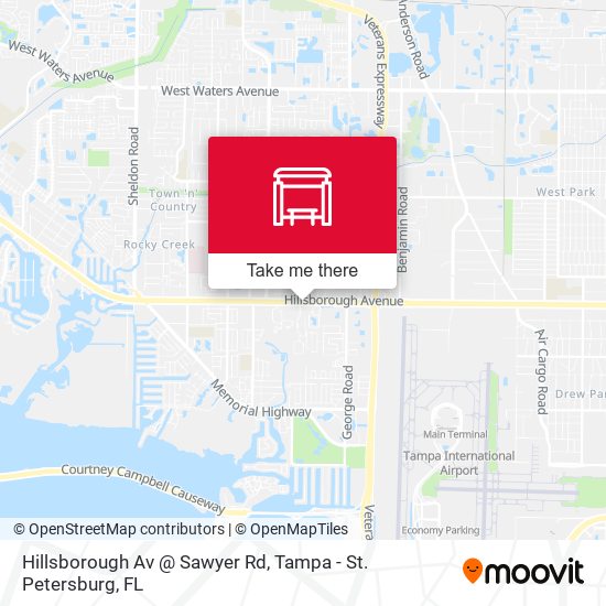 Mapa de Hillsborough Av @ Sawyer Rd