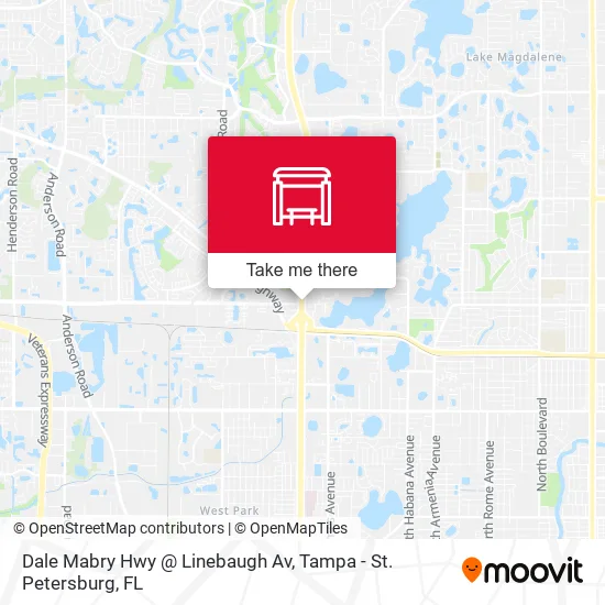 Mapa de Dale Mabry Hwy @ Linebaugh Av