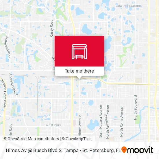 Mapa de Himes Av @ Busch Blvd S
