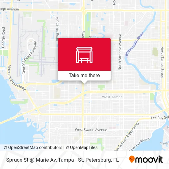 Spruce St @ Marie Av map