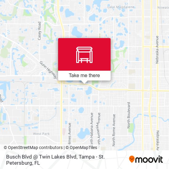 Busch Blvd @ Twin Lakes Blvd map