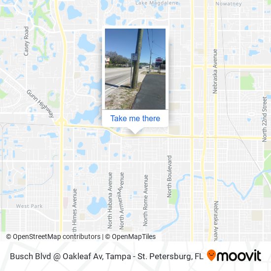 Busch Blvd @ Oakleaf Av map