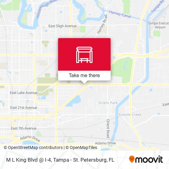 M L King Blvd @ I-4 map