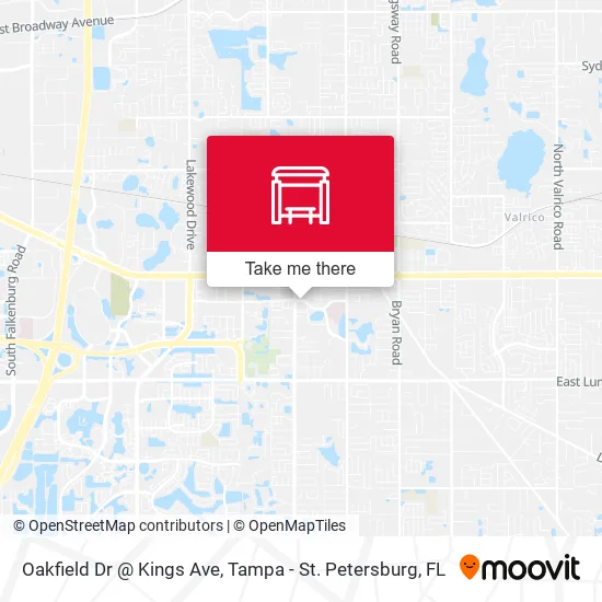 Mapa de Oakfield Dr @ Kings Ave