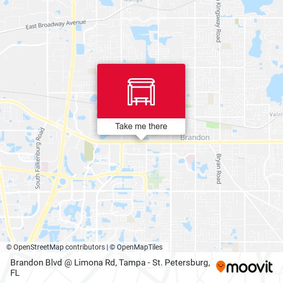 Brandon Blvd @ Limona Rd map
