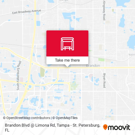 Brandon Blvd @ Limona Rd map