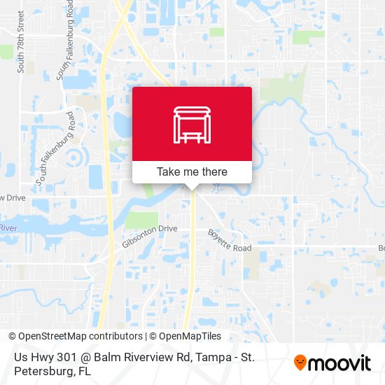 Us Hwy 301 @ Balm Riverview Rd map