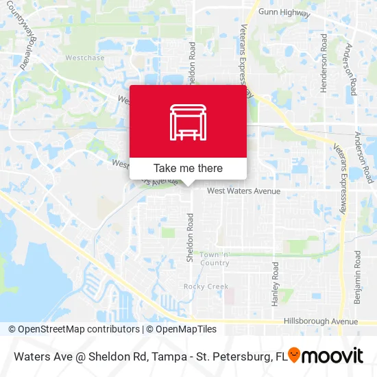 Mapa de Waters Ave @ Sheldon Rd