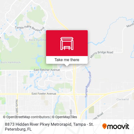 Mapa de 8873 Hidden River Pkwy Metrorapid