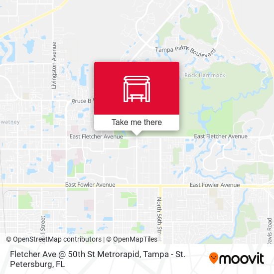 Mapa de Fletcher Ave @ 50th St Metrorapid