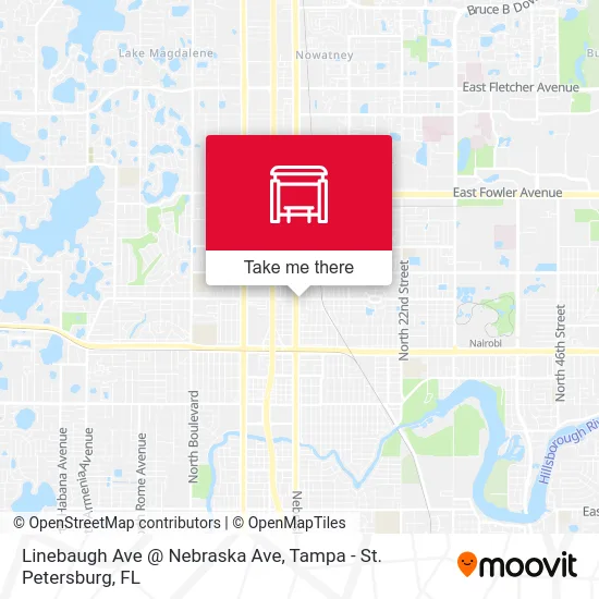 Linebaugh Ave @ Nebraska Ave map