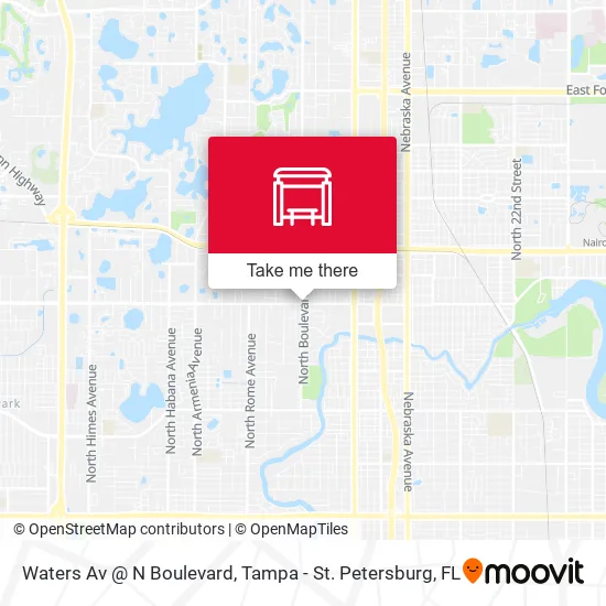 Mapa de Waters Av @ N Boulevard