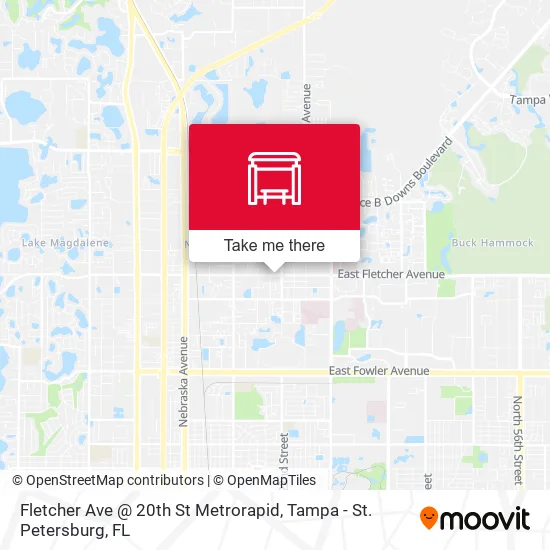 Mapa de Fletcher Ave @ 20th St Metrorapid