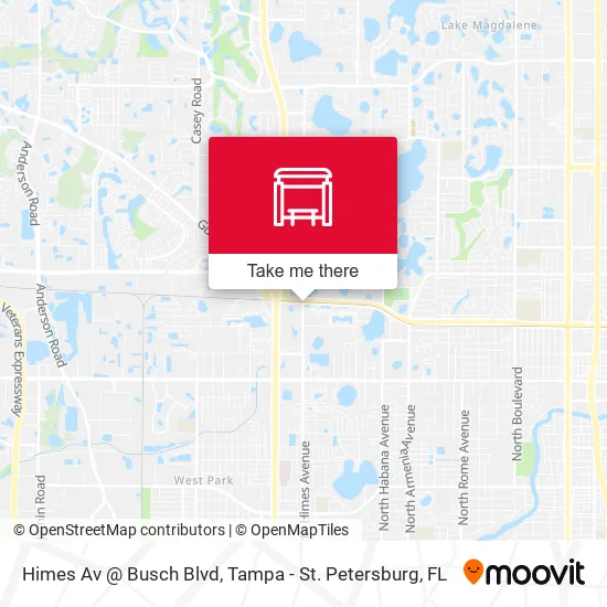 Mapa de Himes Av @ Busch Blvd