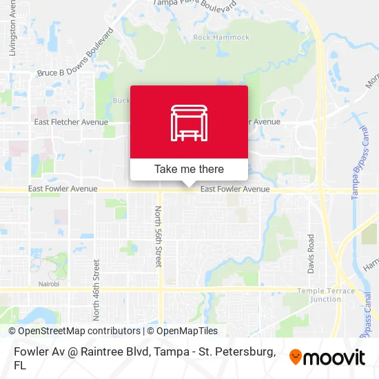 Fowler Av @ Raintree Blvd map